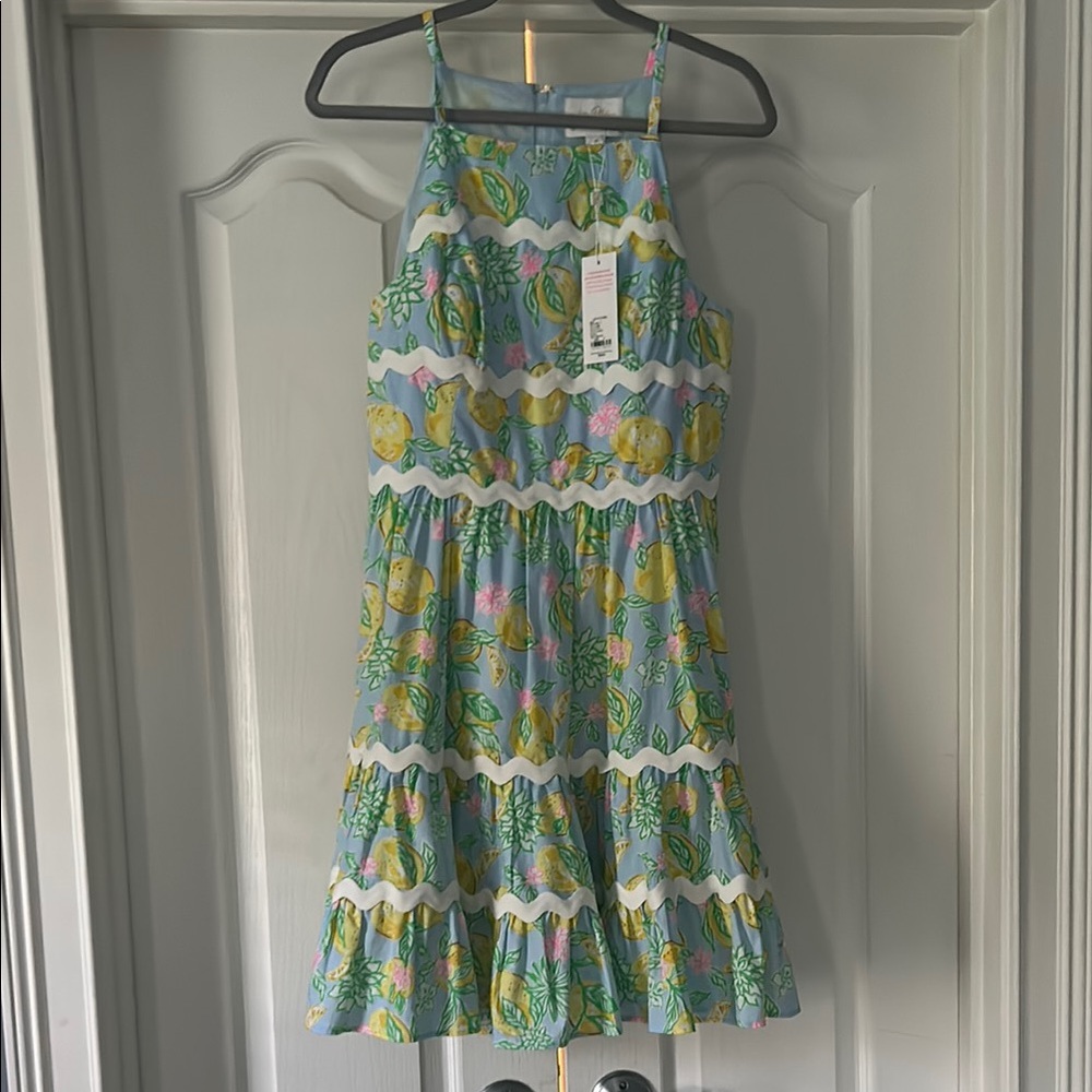 Lilly Pulitzer Blue and Yellow Camisole with Floral Design